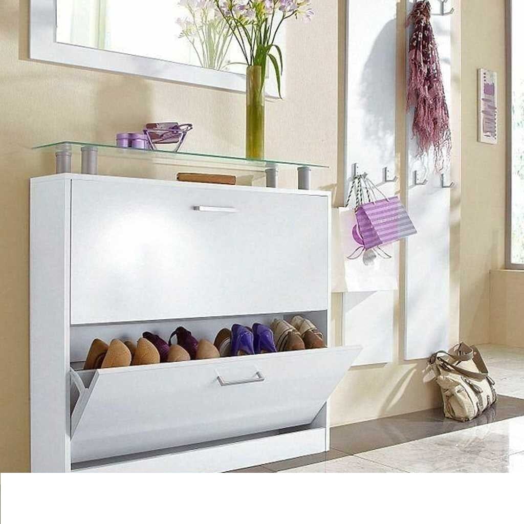 جزامة خشب كونتر درجين قلاب أبيض - 40×100×80 سم