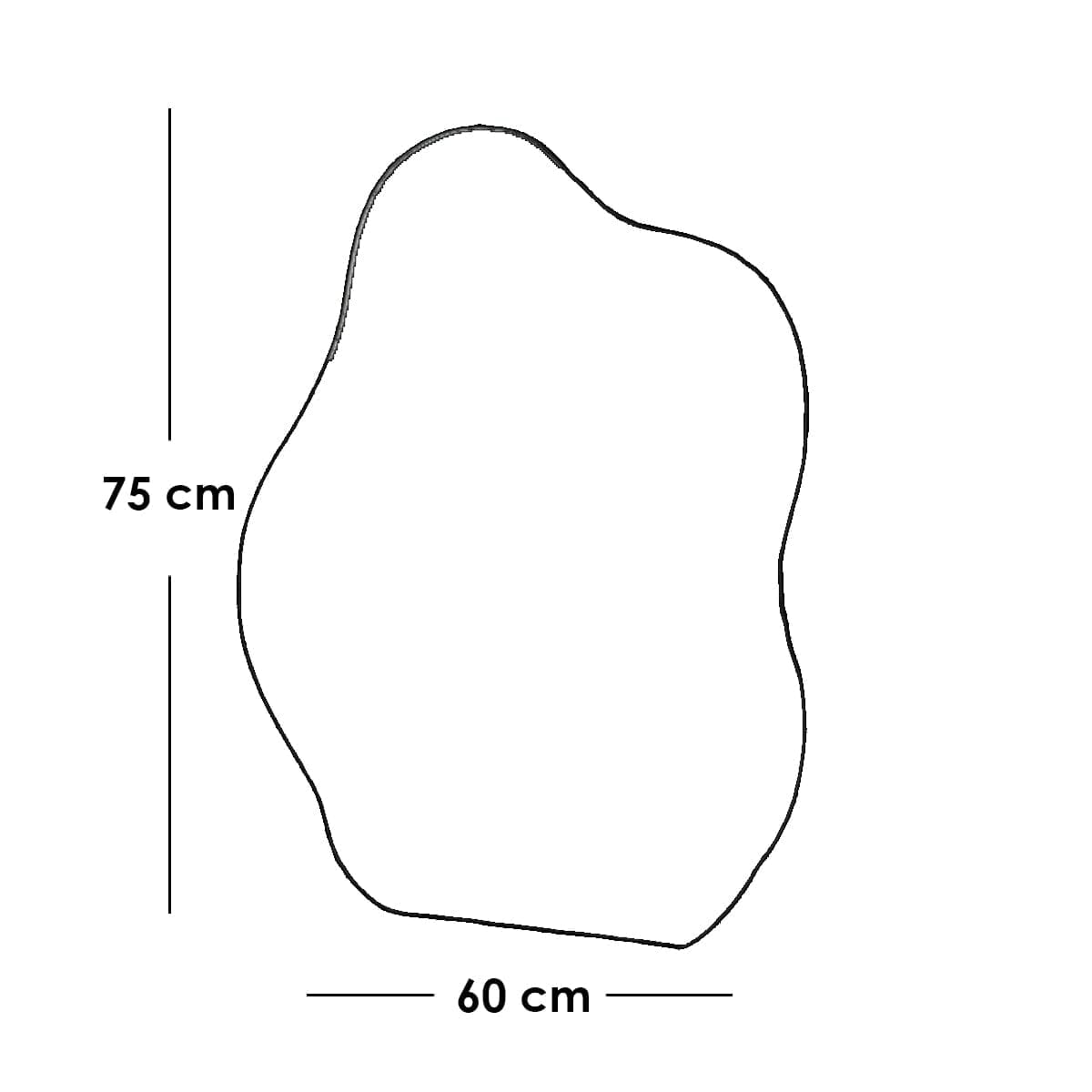مرايا زجاج جريش شفاف - 75×60 سم