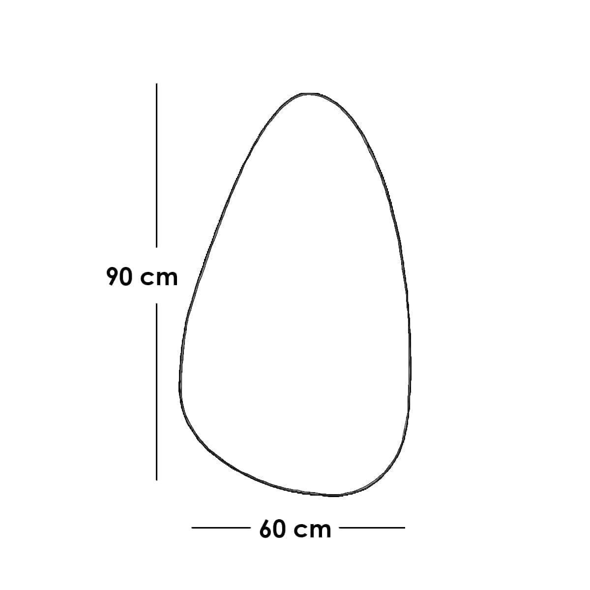 مرايا زجاج جريش شفاف - 90×60 سم