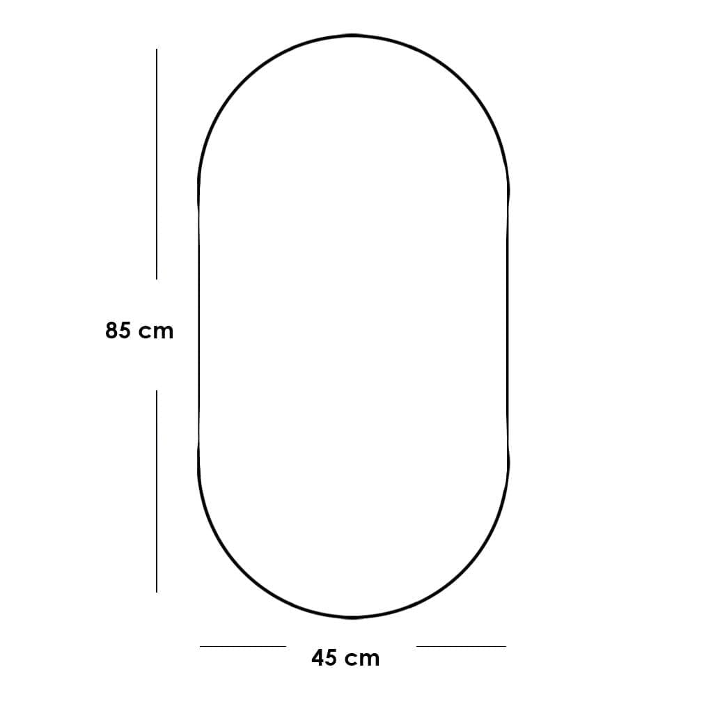 مرايا حمام زجاج و خشب ام دي اف ذهبي - 85×45×2 سم