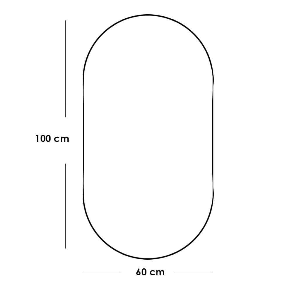مرايا زجاج و خشب ام دي اف - 100×60×2 سم