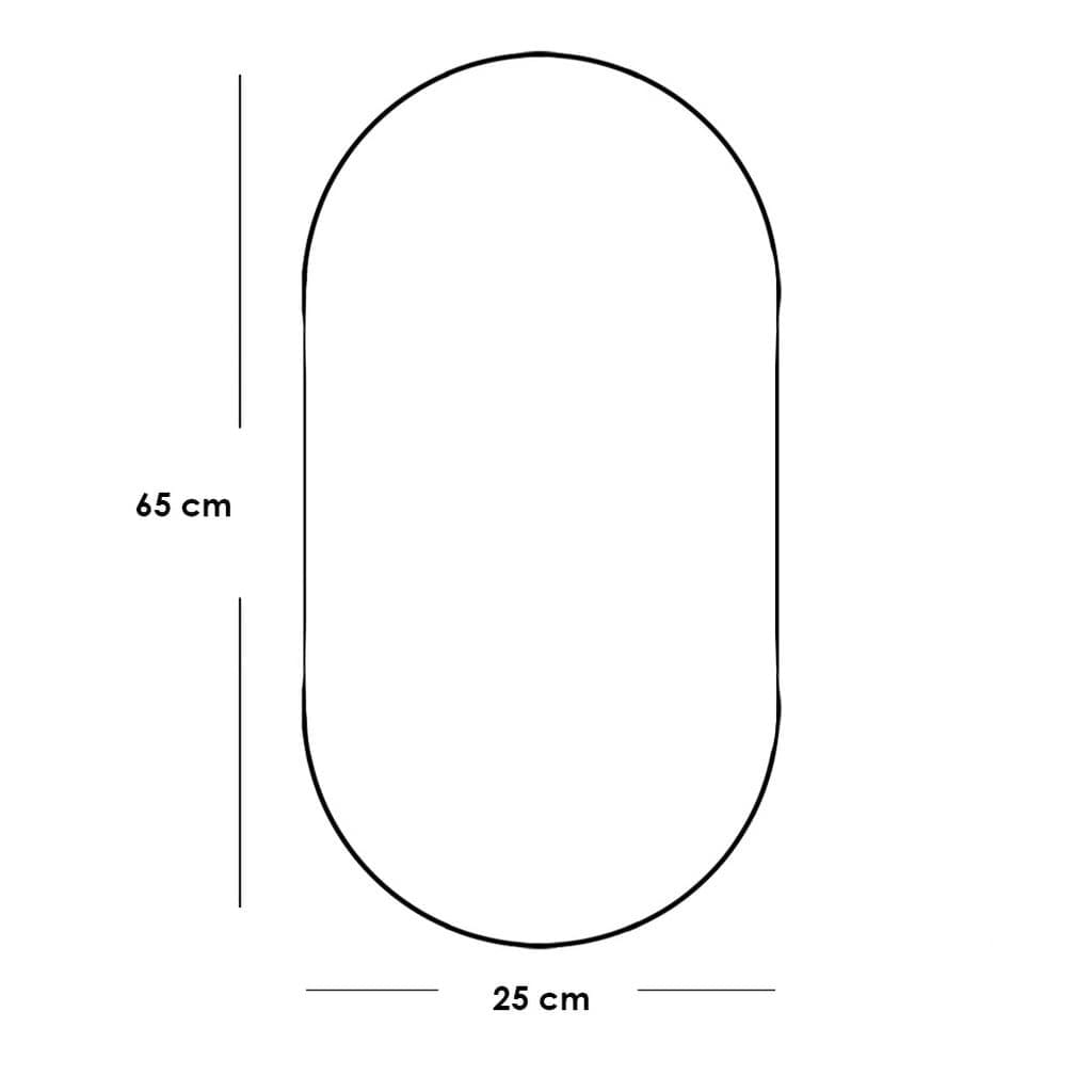 مرايا زجاج و خشب ام دي اف ذهبي - 65×25×2 سم
