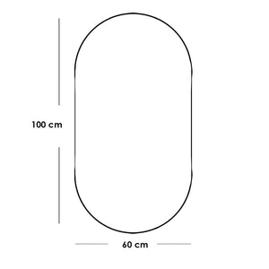 مرايا زجاج و خشب ام دي اف - 100×60×2 سم