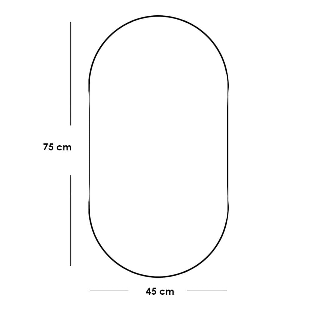 مرايا حمام زجاج شفاف - 75×45×2 سم