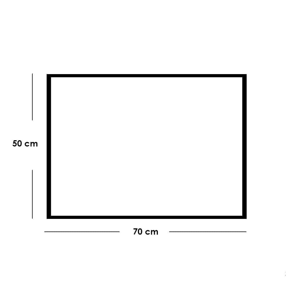 مرايا زجاج فضي - 70×50×2 سم
