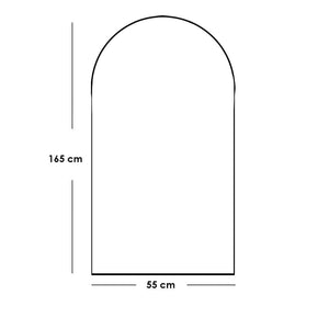 مرايا خشب ام دى اف و زجاج - 165×55×2 سم