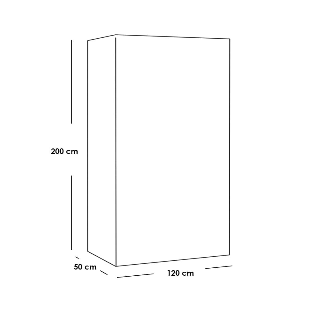 دولاب 120×200×50 سم - أبيض - RA-D61