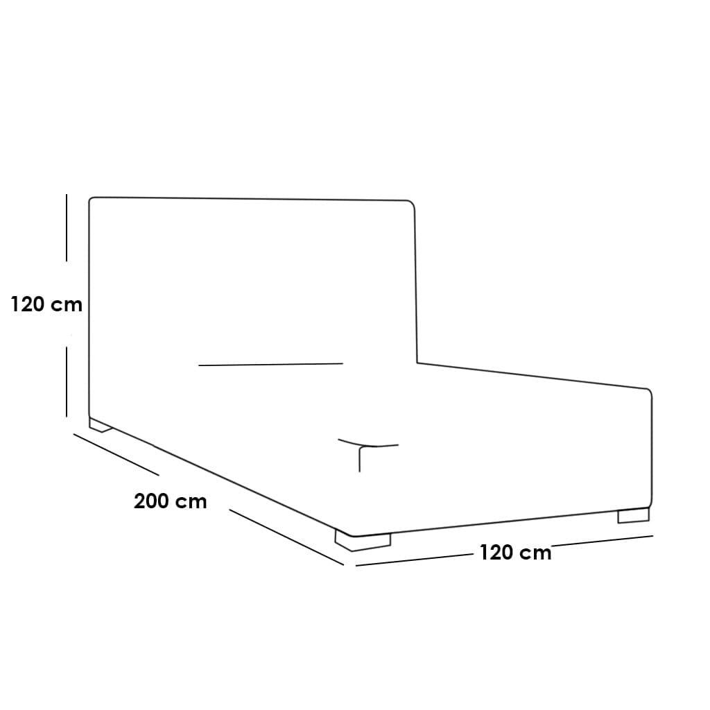 سرير فردي ام دي اف 120×120×200 سم - كحلي