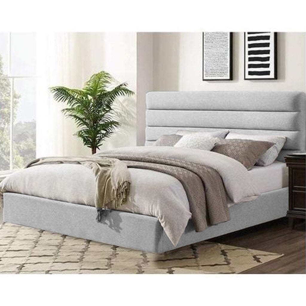 Single MDF bed 195x120 cm - Gray