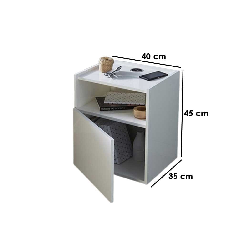 كومود 45×35×40×32 سم - أبيض - sol.id.46