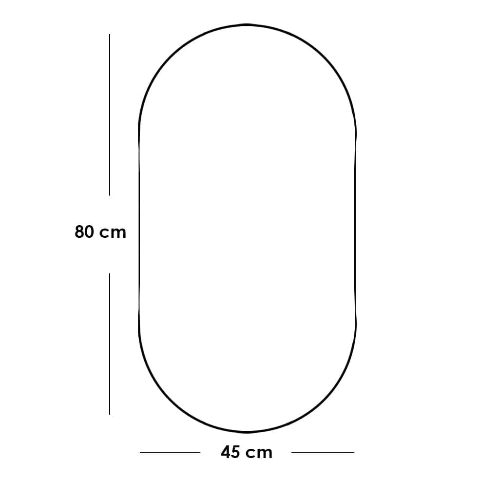 مرايا 80×45×4 سم - ابيض