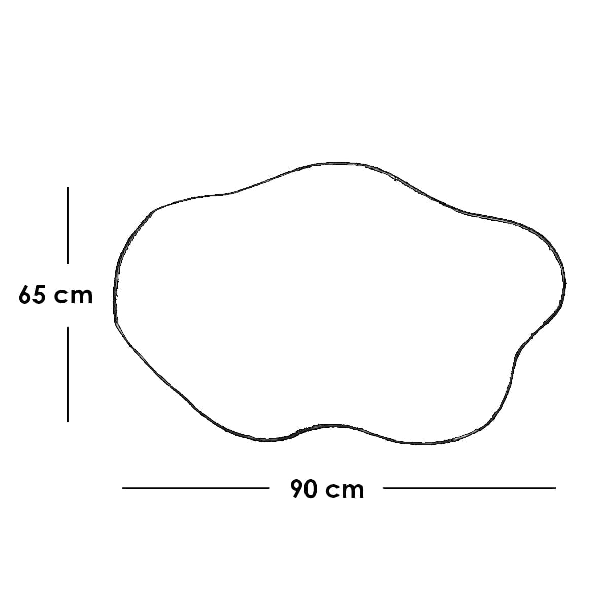مرايا زجاج جريش شفاف - 65×90 سم