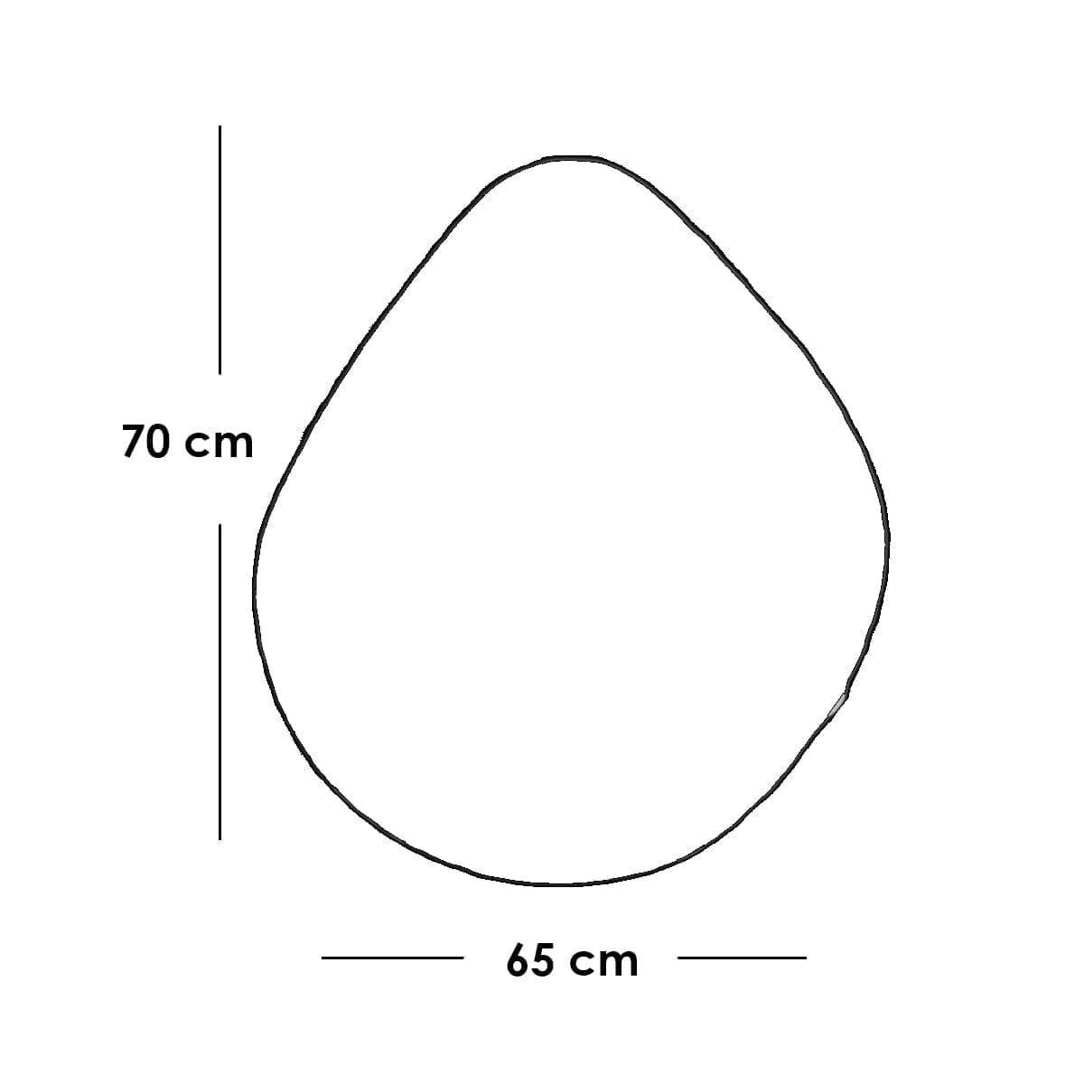 مرايا زجاج جريش شفاف - 70×65 سم