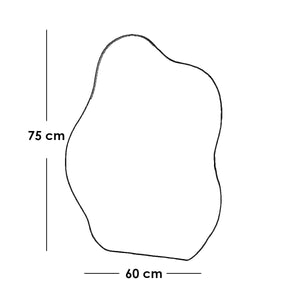 مرايا زجاج جريش شفاف - 75×60 سم