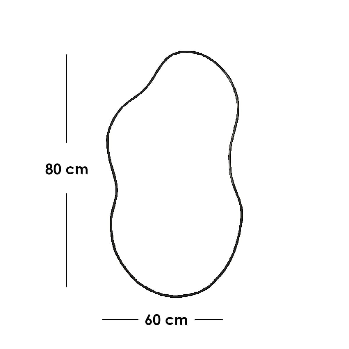 مرايا زجاج جريش شفاف - 80×60 سم