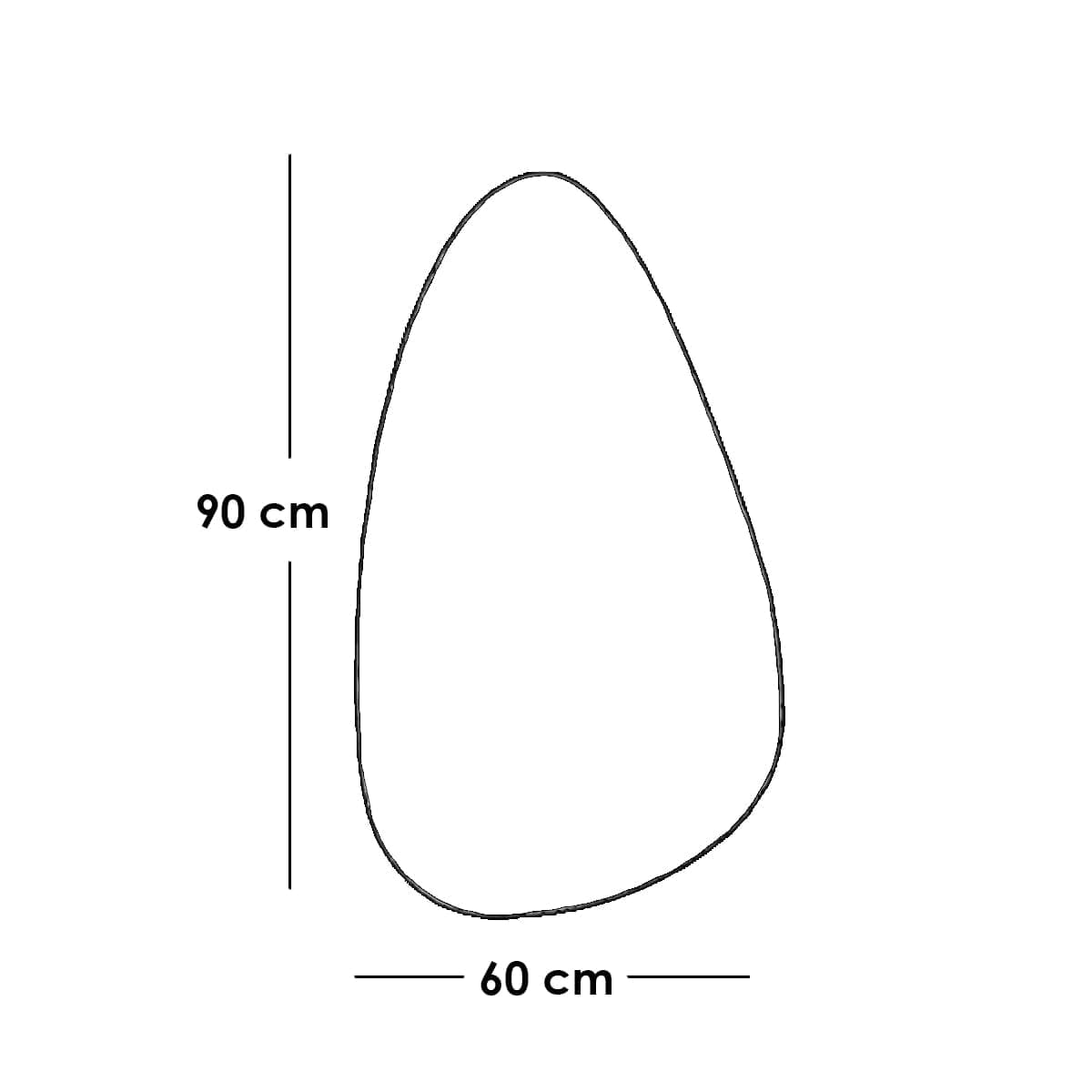 مرايا زجاج جريش شفاف - 90×60 سم