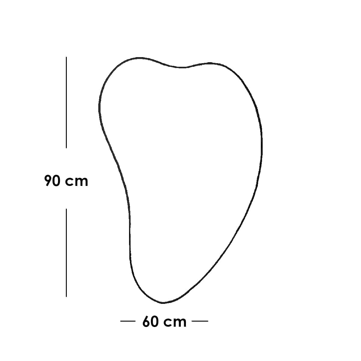 مرايا زجاج جريش شفاف - 90×60 سم