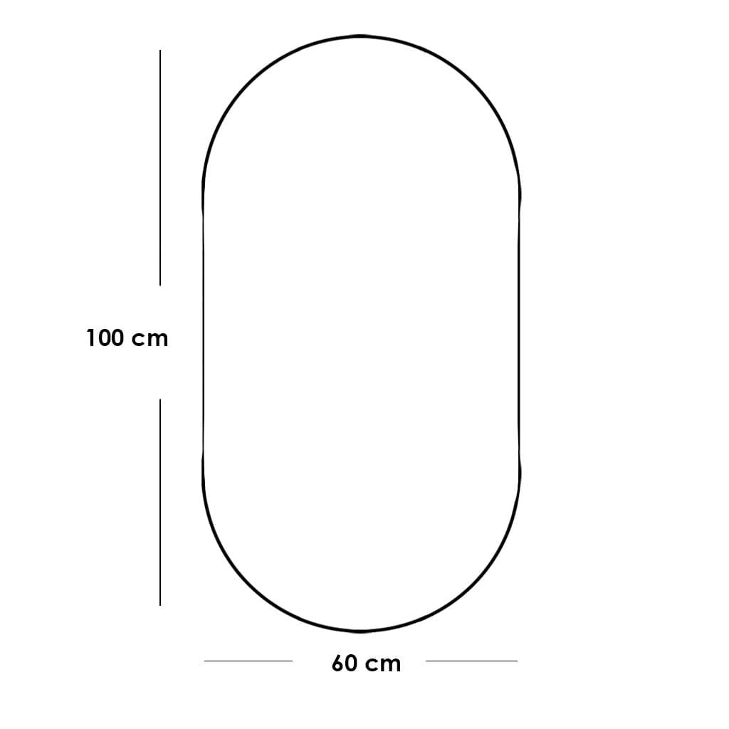 مرايا زجاج و خشب ام دي اف - 100×60×2 سم