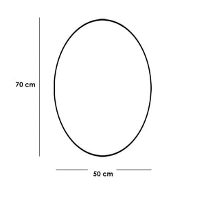 مرايا حمام ليد زجاج فضي - 70×50×2 سم