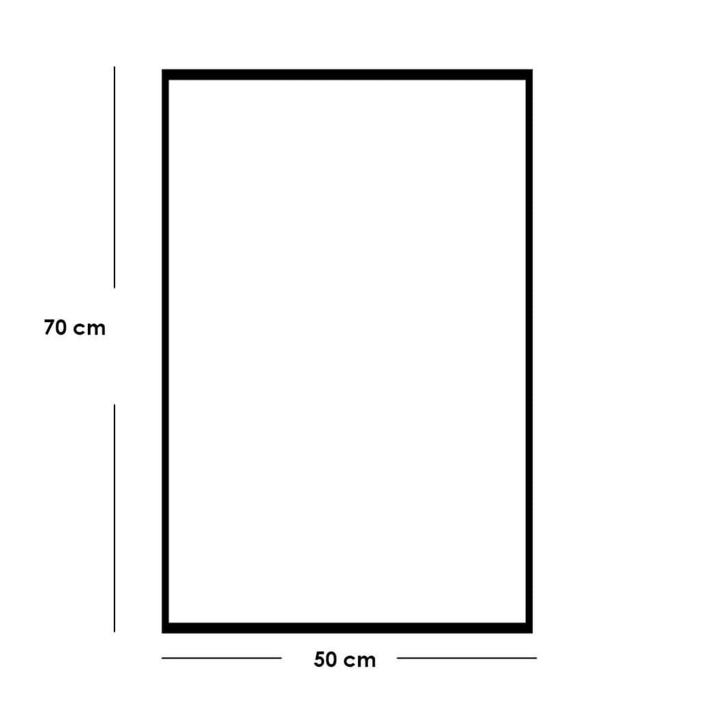 مرايا حمام زجاج شفاف - 70×50×2 سم