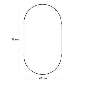 مرايا حمام زجاج شفاف - 75×45×2 سم