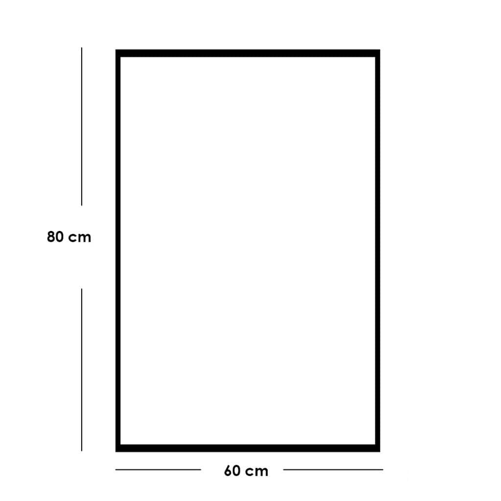 مرايا حمام زجاج شفاف - 80×60×2 سم