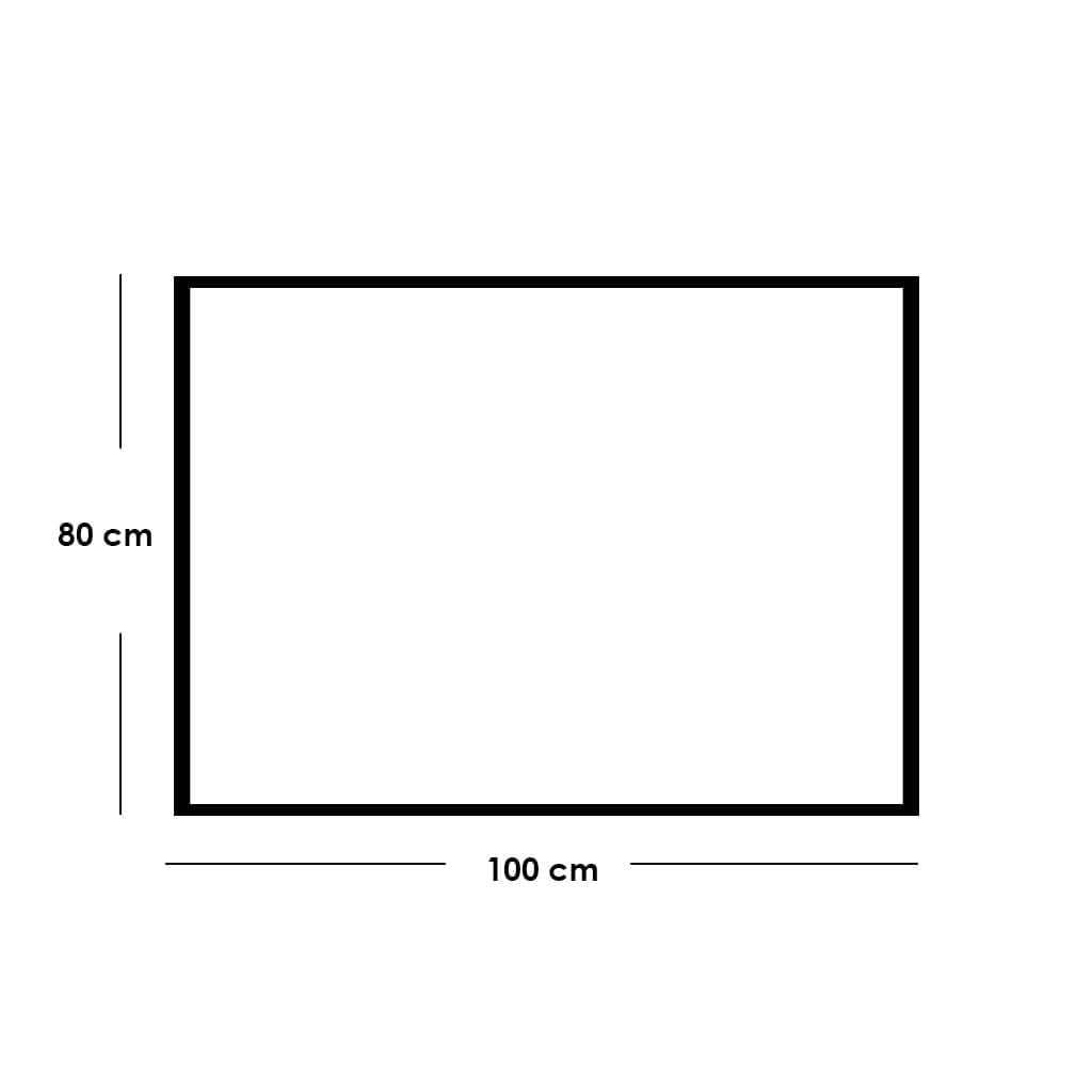 مرايا زجاج فضي - 100×80×2 سم
