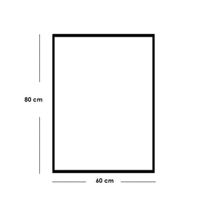 مرايا زجاج فضي - 60×80×2 سم