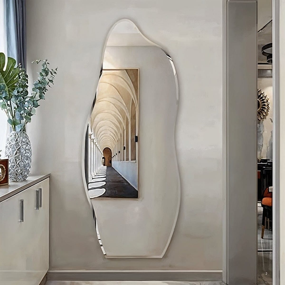 مرايا زجاج فضي - 65×170×2 سم