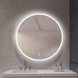 مرايا ليد زجاج فضي - 70×70×2 سم