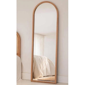 مرايا بإطار خشب ام دى اف و زجاج بيج - 165×55×2 سم