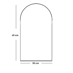 مرايا بإطار خشب ام دى اف و زجاج بيج - 165×55×2 سم