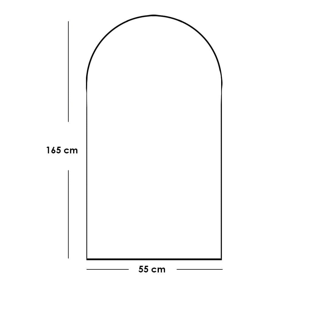 مرايا بإطار خشب ام دى اف و زجاج بني - 165×55×2 سم