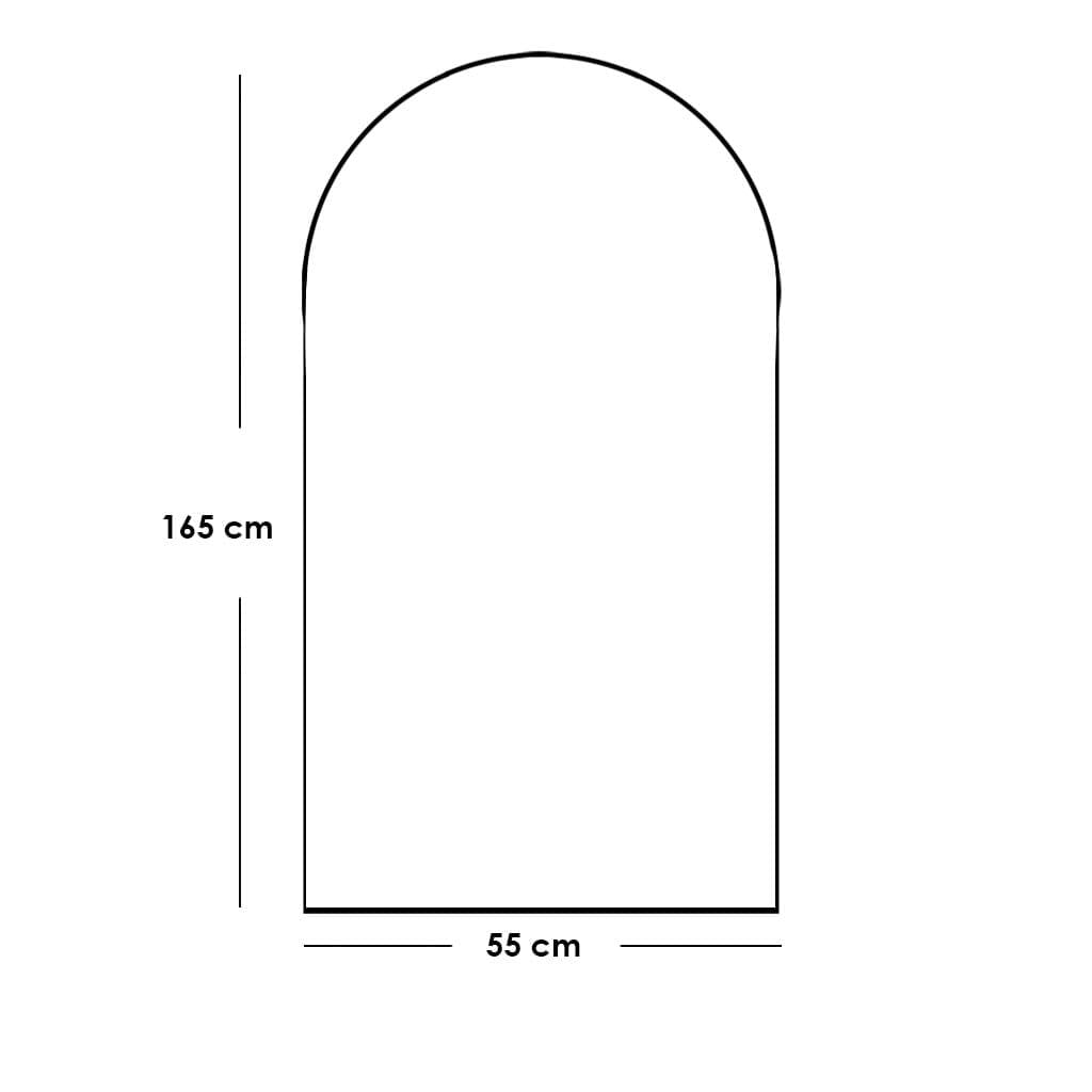 مرايا خشب ام دى اف و زجاج - 165×55×2 سم
