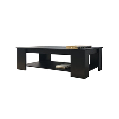 Black MDF coffee table - 120x60x40 cm