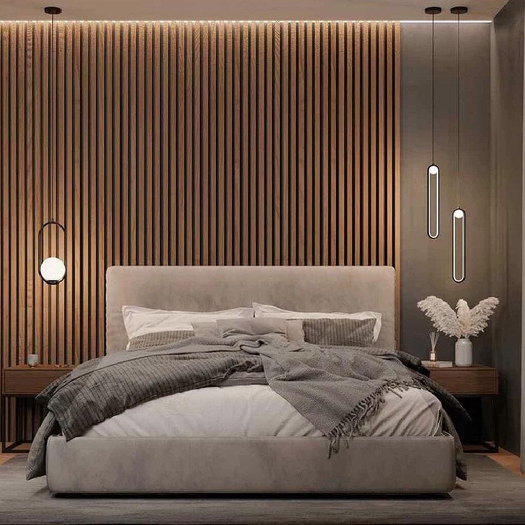 سرير كينج خشب ام دي اف 160x200x120 سم - بيج