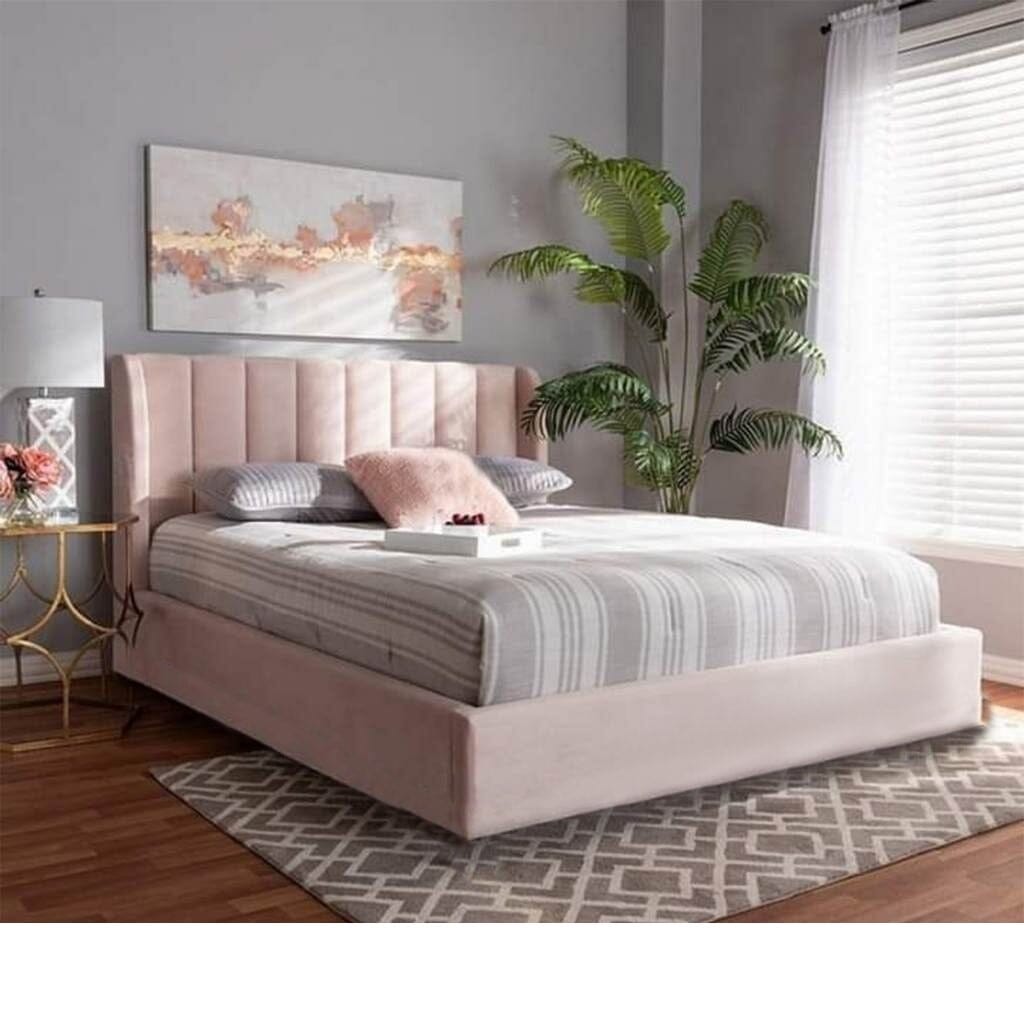 Super King MDF Bed 180x200x120 cm - Pink