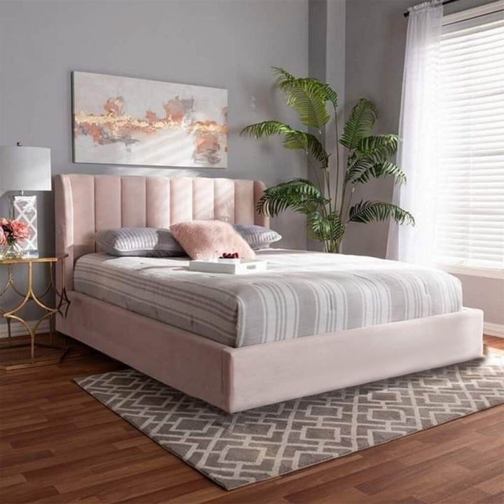 Super King MDF Bed 180x200x120 cm - Pink