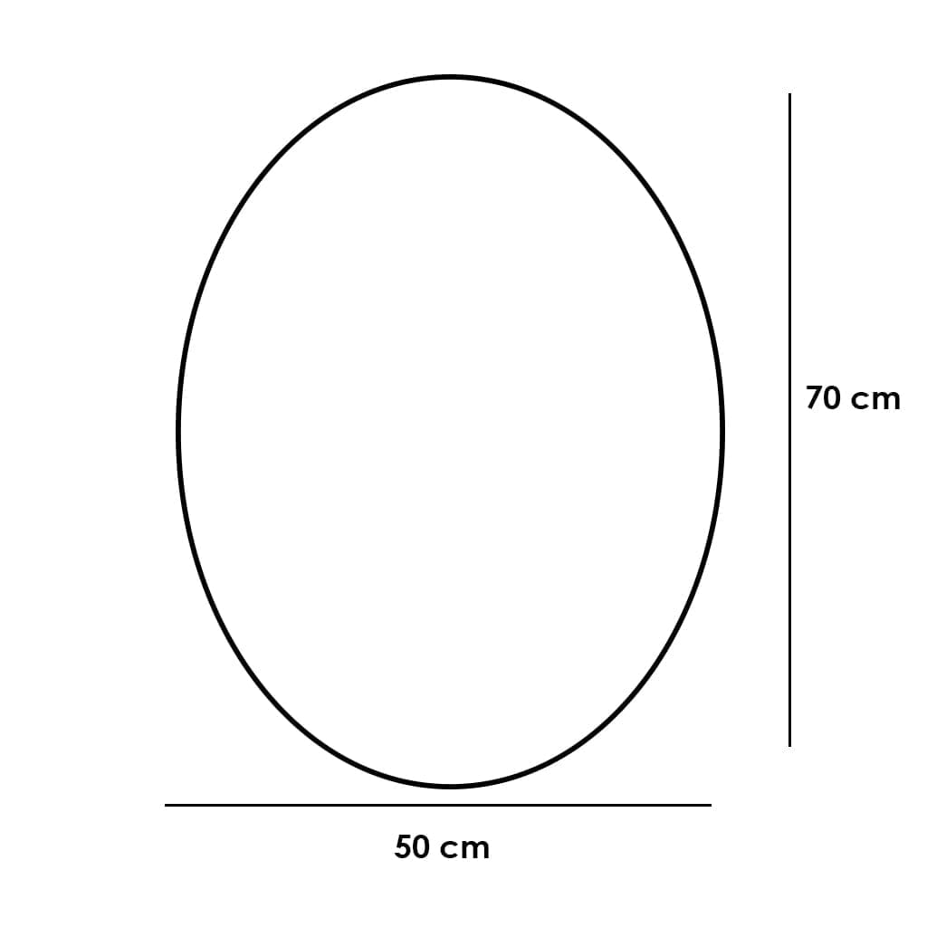 مرايا 70×50×4 سم - ابيض