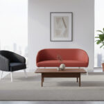 طقم انتريه خشب زان وجلد فينيسيا، قطعتين - متعدد الالوان