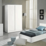 MDF Wood Bedroom Set, 4 Pieces - White