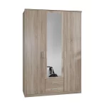 ⁦دولاب خشب ام دي اف 3 ضلف، 200×120×50 سم - بيج⁩ - الصورة ⁦2⁩