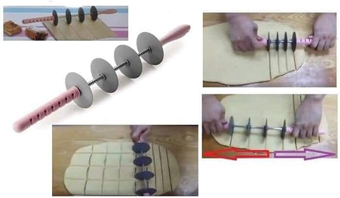 لفافة تقطيع العجين بلاستيك - وردي