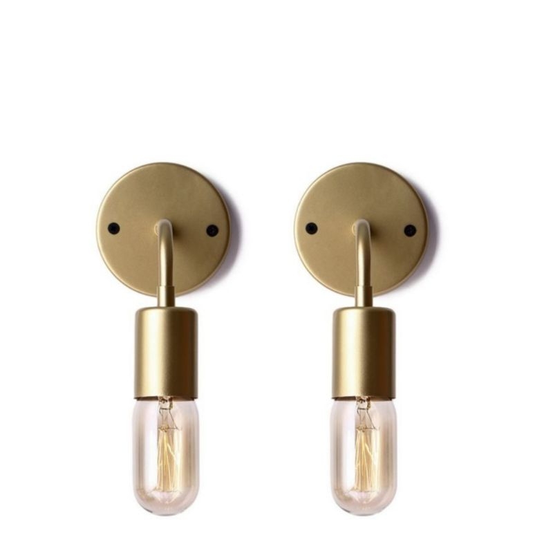 مجموعة أبليك معدن، 2 لمبة، 15×12 سم - ذهبى