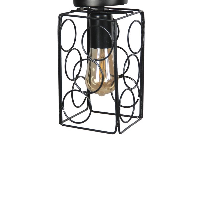 دلاية اضاءة معدن، 1 لمبة، 20×12 سم - أسود