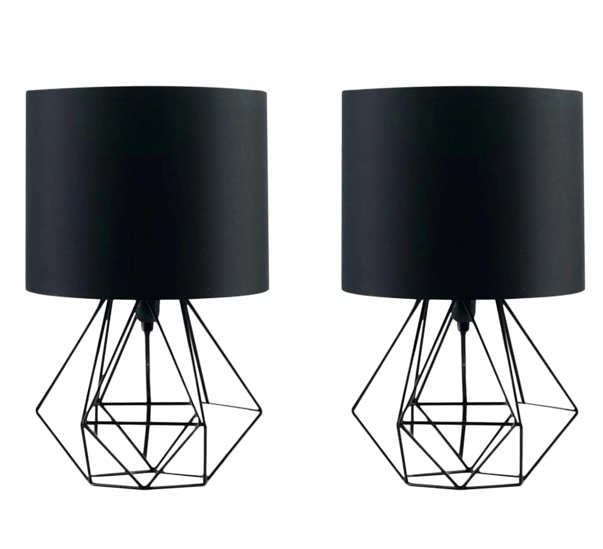 Metal Fabric Modern Lampshadehades set, 2 pieces, 41×23 cm, C085 - Black