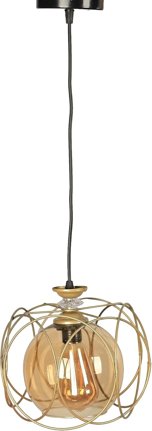 دلاية سقف مودرن معدن، 1 لمبة، 80×20 سم، B177 - ذهبي