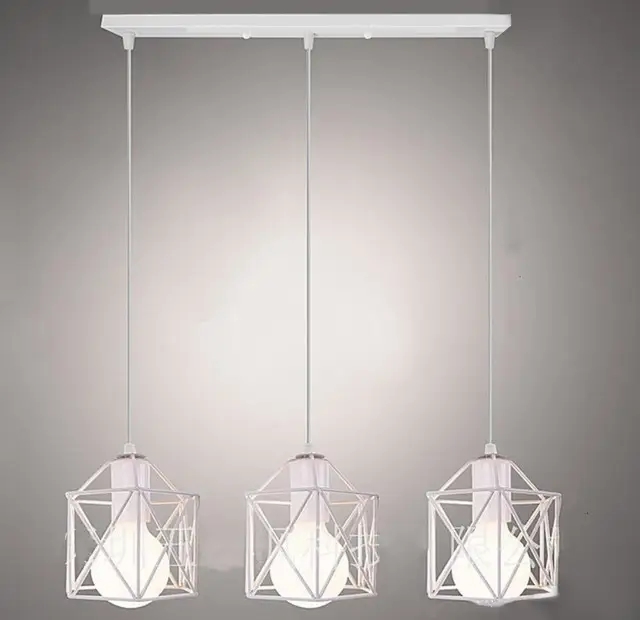 دلاية سقف مودرن معدن، 3 لمبات، 75×50 سم، KM-EG6-21 - ابيض