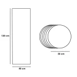 ⁦مفرش و 6 كوستر - متعدد الالوان - RAZZ.191⁩ - الصورة ⁦2⁩