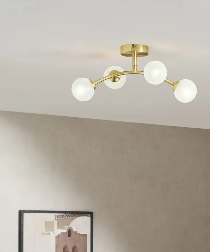 Edge Lighting Modern Ceiling Chandelier 4 Lights 35X40 cm Gold